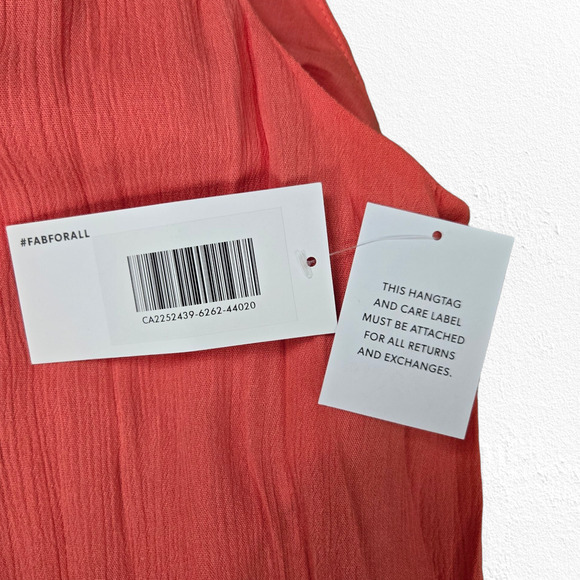 JustFab Coral Pink Boho Sleeveless Chain Halter Chiffon Maxi Dress Size Small - Picture 5 of 11